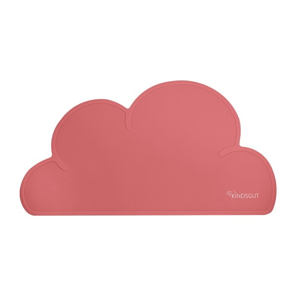 Tamsiai rožinis silikoninis padėkliukas Kindsgut Cloud, 49 x 27 cm