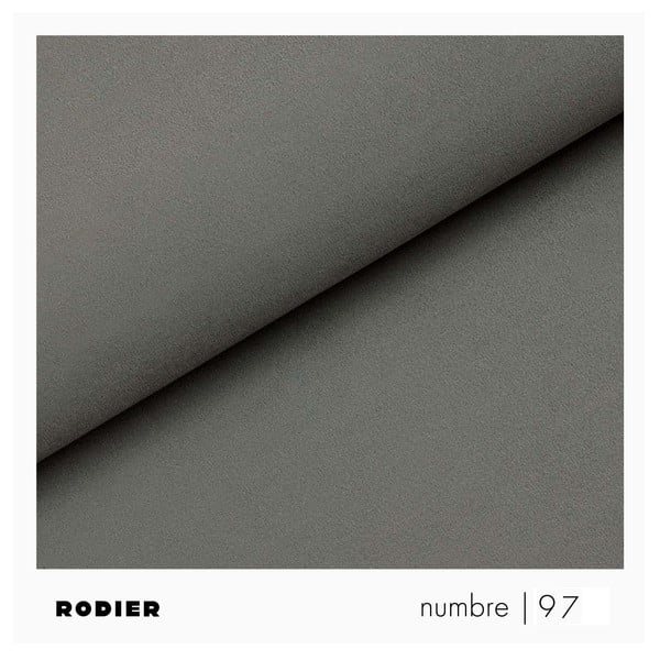 Pilkos spalvos iš velveto kampinė sofa (su kairiuoju kampu/su gultu) Tuil – Rodier-image-3