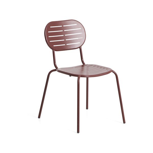 Bordo spalvos metalinė sodo kėdė Brai – Kave Home