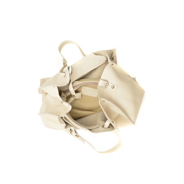 Smėlio spalvos odinė moteriška rankinė Sofia Cardoni Milano-image-4