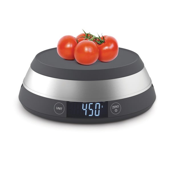 Pilkos skaitmeninės virtuvės svarstyklės Joseph Joseph Switch-image-1