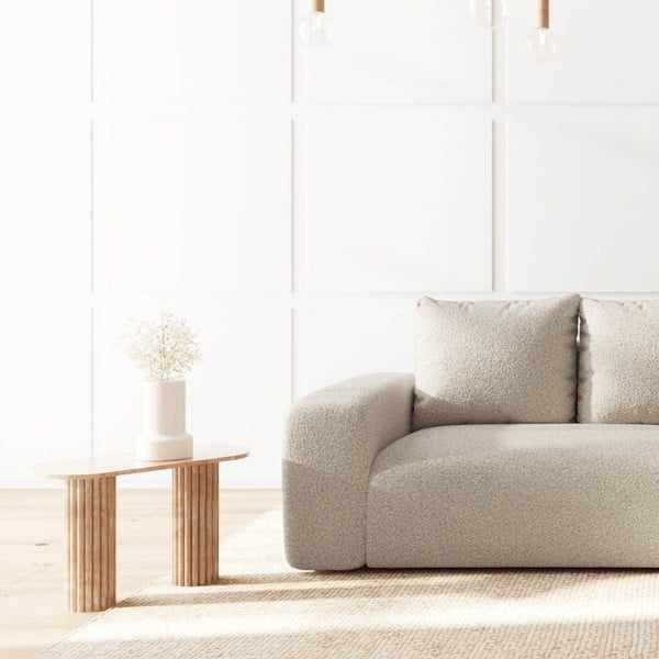 Smėlio spalvos iš boucle kampinė sofa (su dešiniuoju kampu/su gultu) Monce – Rodier-image-4