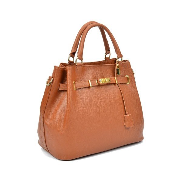 Konjako rudos spalvos odinė rankinė Isabella Rhea Editta-image-2