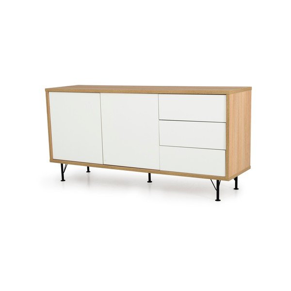 Balta komoda Tenzo Flow, ilgis 164 cm-image-2