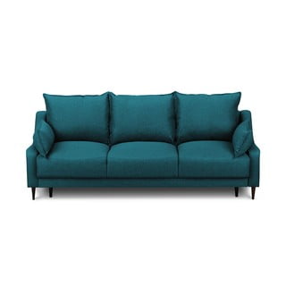 Turkio spalvos sofa-lova su dėže patalynei Mazzini Sofas Ancolie, 215 cm