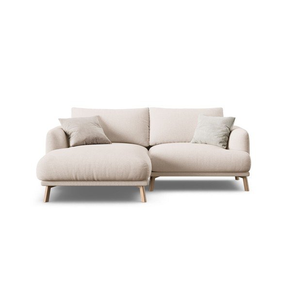 Smėlio spalvos kampinė sofa (su kairiuoju kampu/su gultu) Naomi – Micadoni -image-2