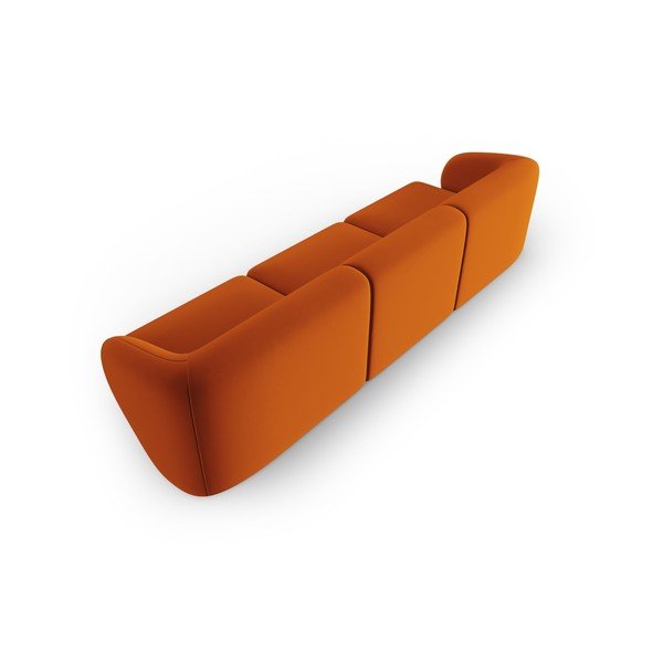 Terakotos spalvos iš velveto sofa 266 cm Paolo – Milo Casa-image-3