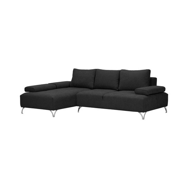 Tamsiai pilka kampinė sofa-lova Windsor & Co Sofas Virgo, kairysis kampas-image-1