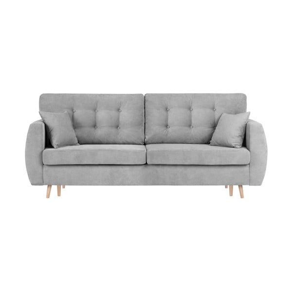"Cosmopolitan Design Amsterdam" pilka trivietė sofa-lova su saugykla, 231 x 98 x 95 cm