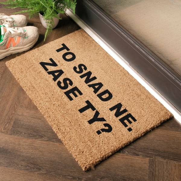 Iš kokoso pluošto grindų kilimėlis 40x60 cm Zase Ty? – Artsy Doormats-image-1