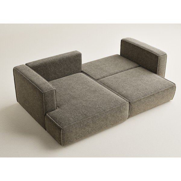 Rudos spalvos sulankstoma/su sandėliavimo vieta kampinė sofa iš šenilinio audinio (su kairiuoju kampu/su gultu) Velto – Maison de Rêve-image-3