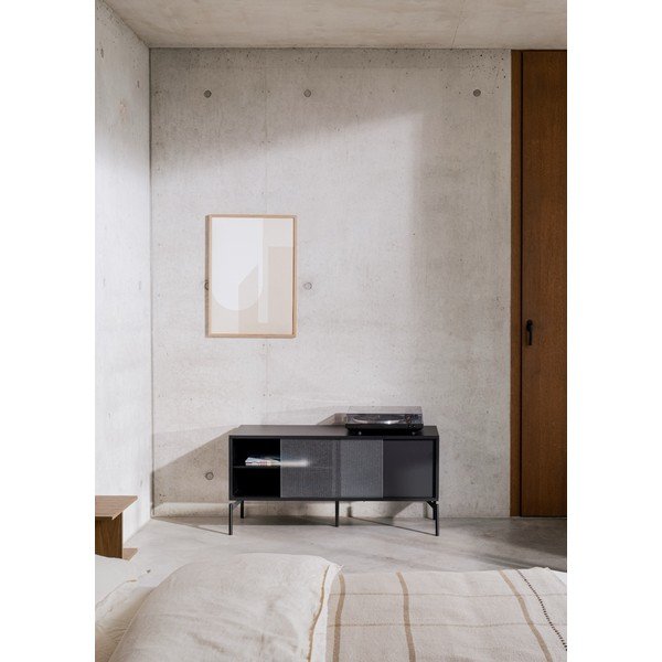 Juodos spalvos TV spintelė 116x55x42 cm Met Mini – noo.ma-image-1