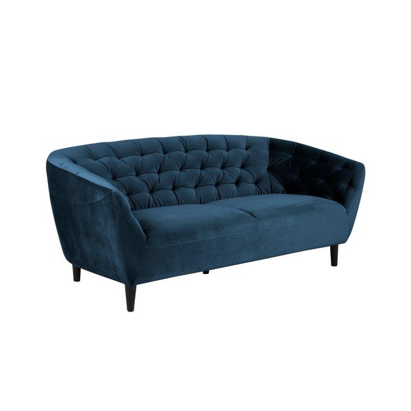 Tamsiai mėlyna aksominė sofa Actona Ria, 191 cm-image-2