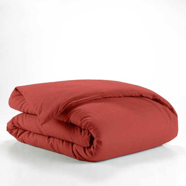 Raudonos plytų spalvos iš medvilnės viengulis antklodės užvalkalas 140x200 cm Lina – douceur d'intérieur