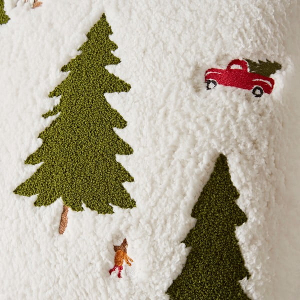 Iš boucle dekoratyvinė pagalvėlė su Kalėdų motyvu 45x45 cm Christmas Tree – Catherine Lansfield-image-2