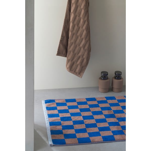 Iš organiškos medvilnės vonios kilimėlis mėlynos spalvos/rudos spalvos 50x80 cm Retro – Mette Ditmer Denmark-image-2