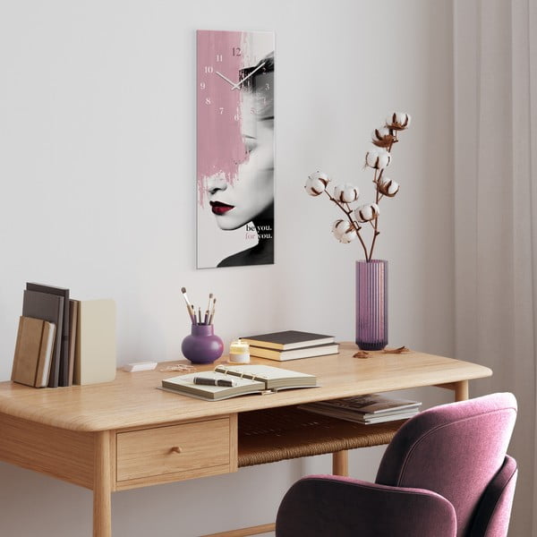 Stiklinis sieninis laikrodis Be you - Styler-image-1