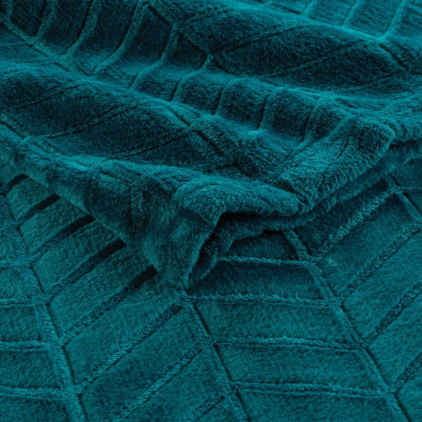 Iš mikroflanelės lovatiesė mėlynos spalvos 180x220 cm Arya – douceur d'intérieur-image-2