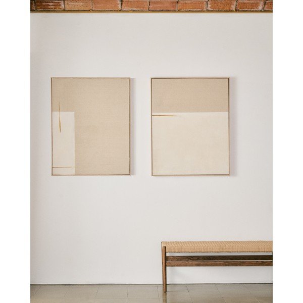 Paveikslas tapyba rankomis (tapyba) su rėmeliu/tapyba ant drobės 80x100 cm Salin – Kave Home-image-1