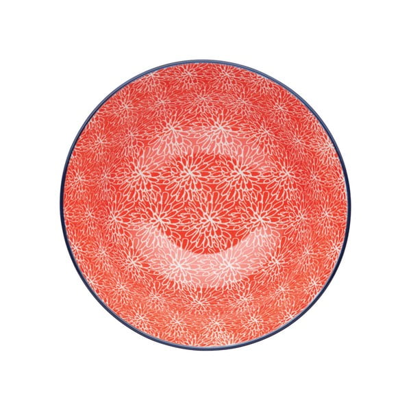 Raudonas keraminis dubuo Kitchen Craft Floral, ø 16 cm-image-2