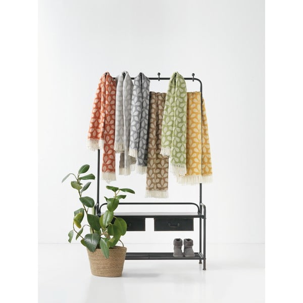 Tamsiai pilkas medvilninis pledas Euromant Sirkkalehti, 140 x 160 cm-image-2