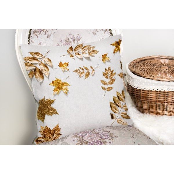 Pagalvės užvalkalas Minimalist Cushion Covers Golden Leaves, 42 x 42 cm-image-2