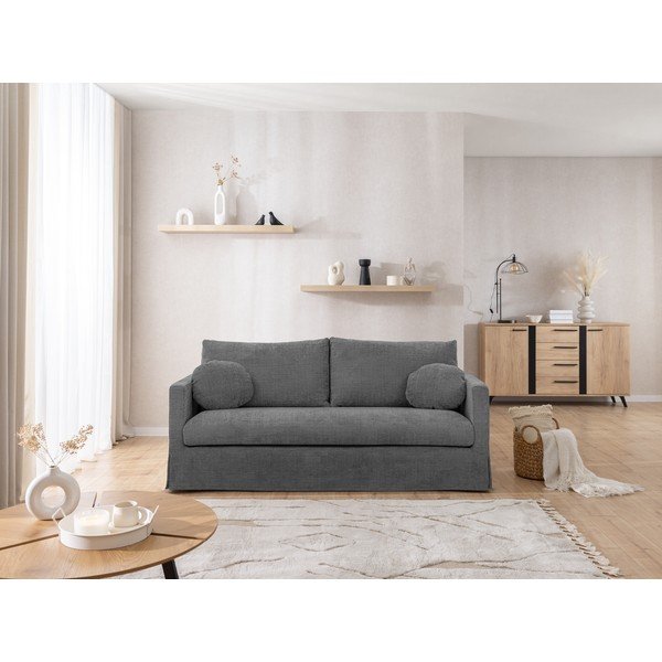 Tamsiai pilkos spalvos sofa 195 cm Paphos – Ropez-image-3