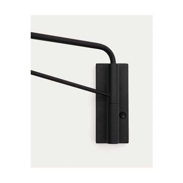 Baltos spalvos/juodos spalvos sieninė lempa ø 20 cm Eilo – Kave Home-image-3