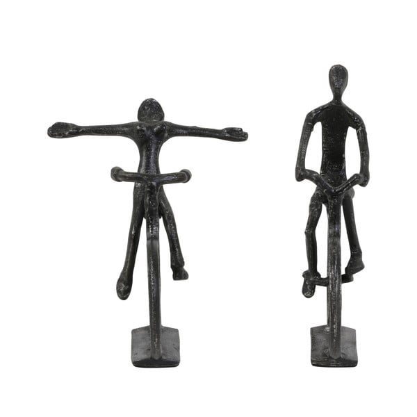 Iš metalo statulėlės 2 vnt. 22 cm Cyclists – Light & Living-image-2