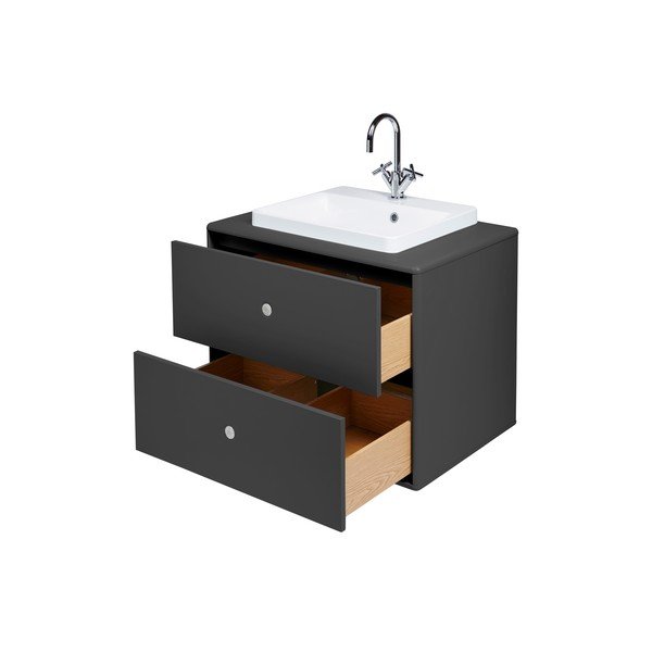 Pakabinama spintelė po kriaukle antracito spalvos 80x62 cm Color Bath – Tom Tailor-image-4