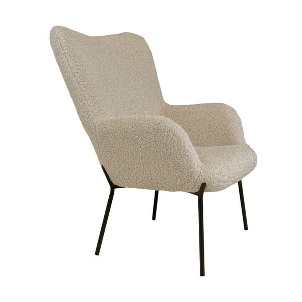 Smėlio spalvos krėslas iš dirbtinio kailio Glasgow – Bonami Essentials-image-3