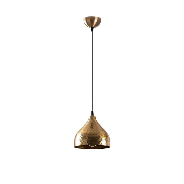 Auksinės spalvos kabantis šviestuvas ø 18 cm su metaliniu gaubtu Tattoo – Opviq lights