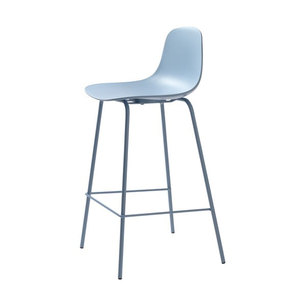 Šviesiai mėlynos spalvos iš plastiko baro taburetė (sėdynės aukštis 67,5 cm) Whitby – Unique Furniture-image-2