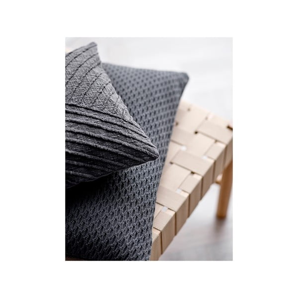 Tamsiai pilka medvilninė pagalvė Södahl Diagonal, 40 x 60 cm-image-3