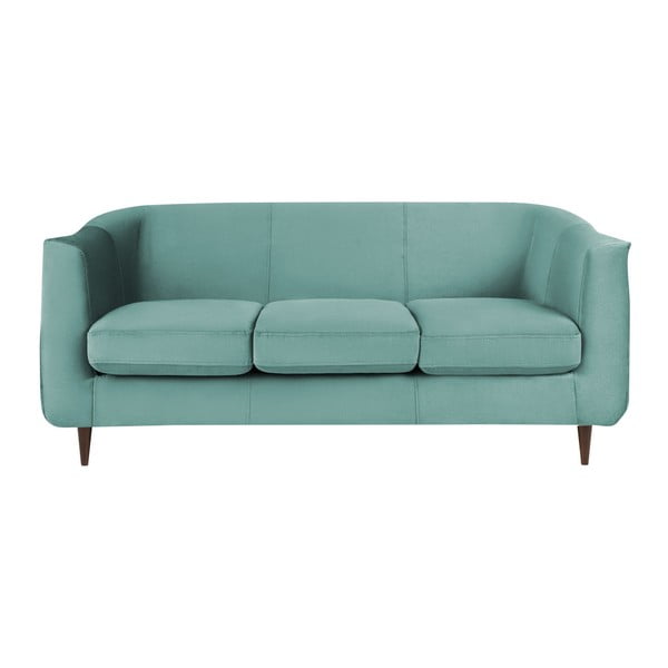 Turkio spalvos aksominė sofa "Kooko Home Glam", 175 cm