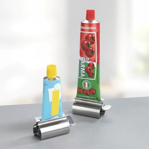 Iš metalo dantų pastos tūbelės spaustukas 3 vnt. – Maximex-image-1