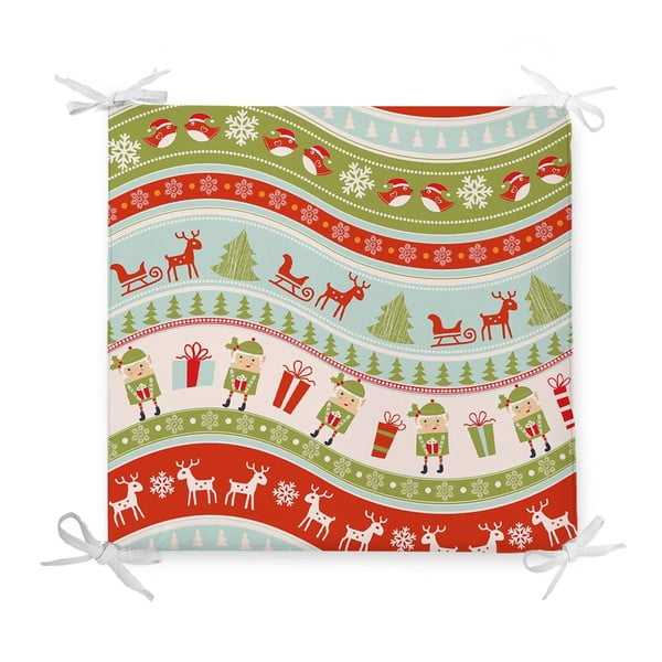 Kalėdinė sėdynės pagalvėlė iš medvilnės mišinio Minimalist Cushion Covers Elves, 42 x 42 cm