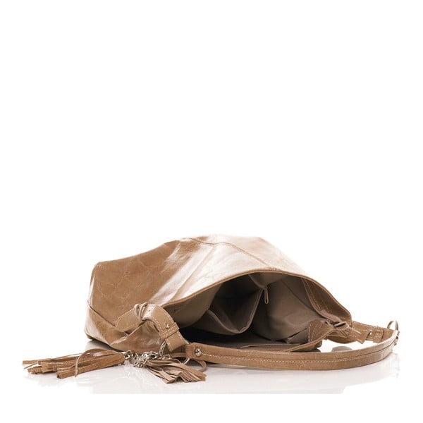 Rankinė "Hobo Taupe Leather Handbag-image-2