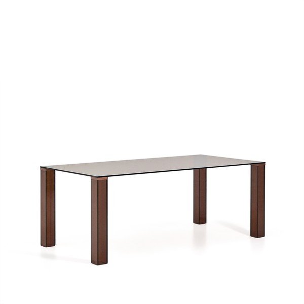 Iš stiklo valgomojo stalas 100x200 cm Adularia – Kave Home
