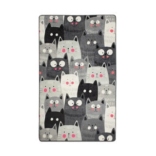 Pilkas neslidus vaikiškas kilimas Conceptum Hypnose Cats, 140 x 190 cm