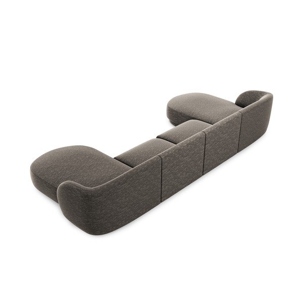 Pilka kampinė sofa Miley - Micadoni Home-image-4