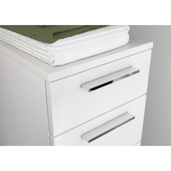 Balta žema vonios kambario spintelė 30x86 cm Arvada - Germania-image-3