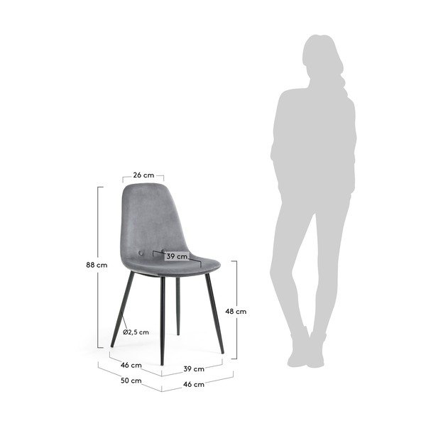 Pilka kėdė Kave Home Lissy-image-4