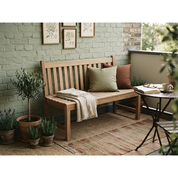 Natūralios spalvos medžio masyvo sodo suoliukas Solo – Garden Pleasure-image-4