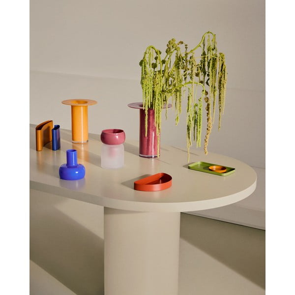 Rožinės spalvos iš stiklo  vaza (aukštis 19 cm) Kelse – Kave Home-image-2