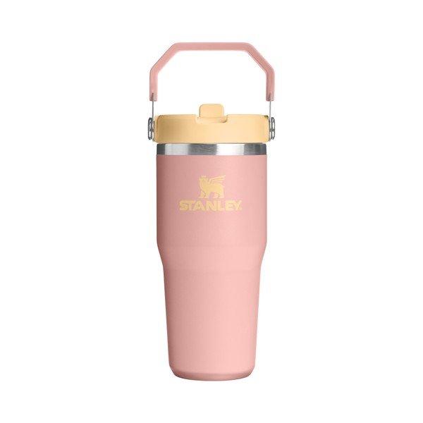 Persikų spalvos iš nerūdijančio plieno termosas 410 ml IceFlow™ Flip Straw 2.0 Tumbler Peach Rose – Stanley