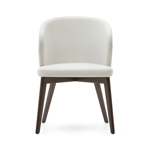 Kreminės spalvos iš audinio valgomojo kėdė Darice – Kave Home-image-4