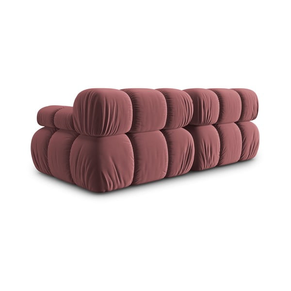 Sofa rožinės spalvos iš velveto 188 cm Bellis – Micadoni Home-image-4