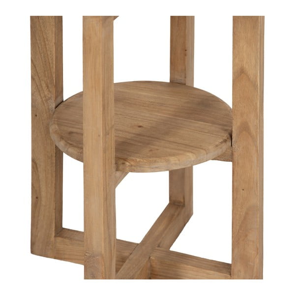 Kedro masyvo apvalios formos šoninis stalas ø 40 cm Dala – Ixia-image-4