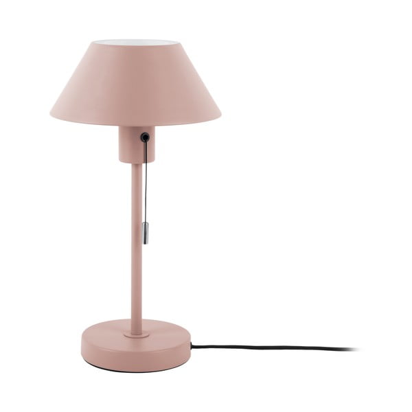 Šviesiai rožinė stalinė lempa su metaliniu gaubtu (aukštis 36 cm) Office Retro – Leitmotiv